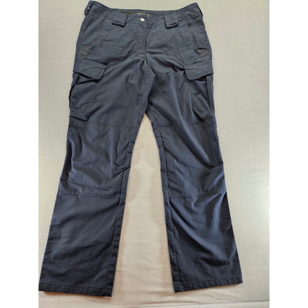 5.11 Tactical Women Stryke Pants Navy Blue Cargo Ripstop Flex-Tac Size 12 Reg